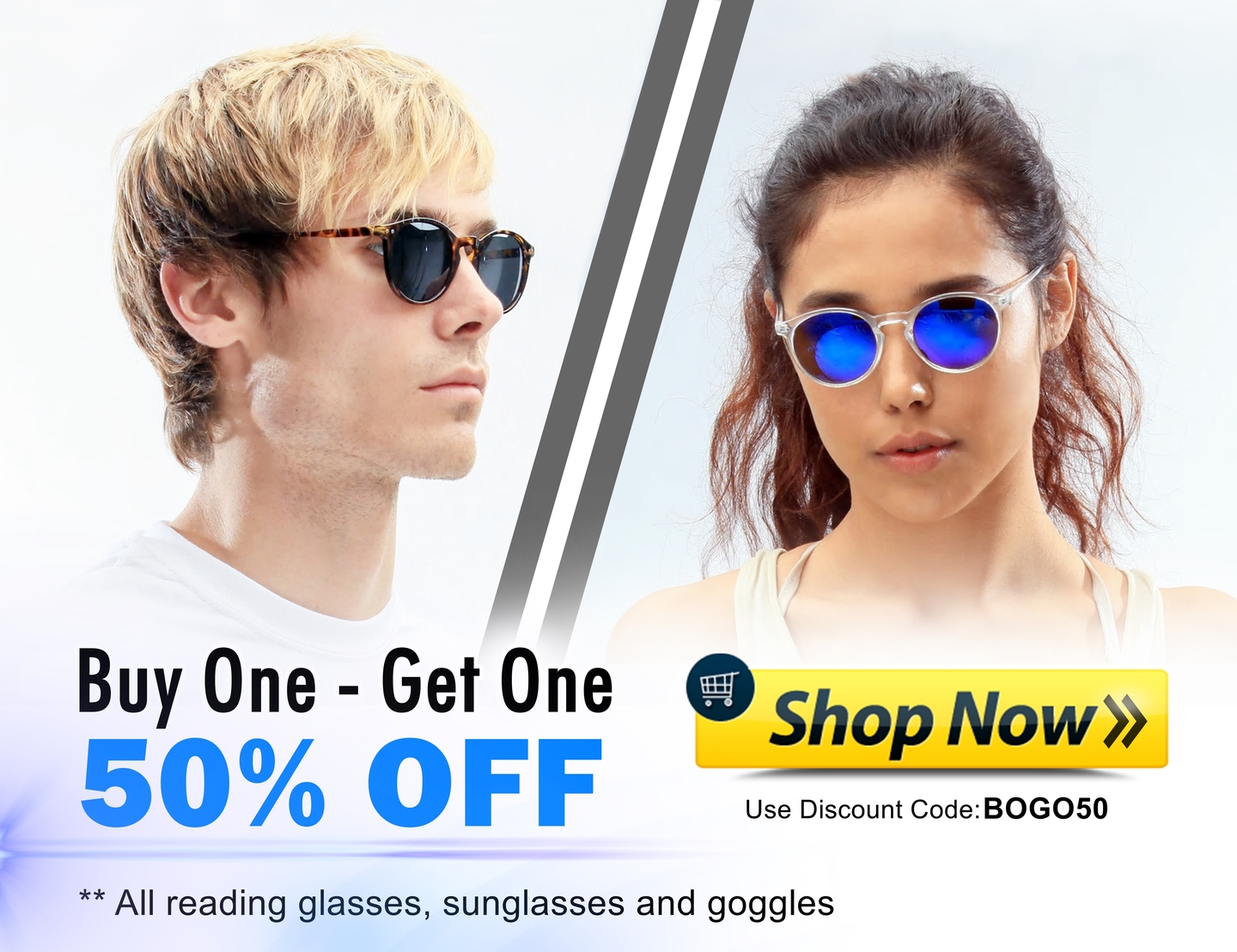 Buy One Get One 50 OFF All shades, readers and goggles
